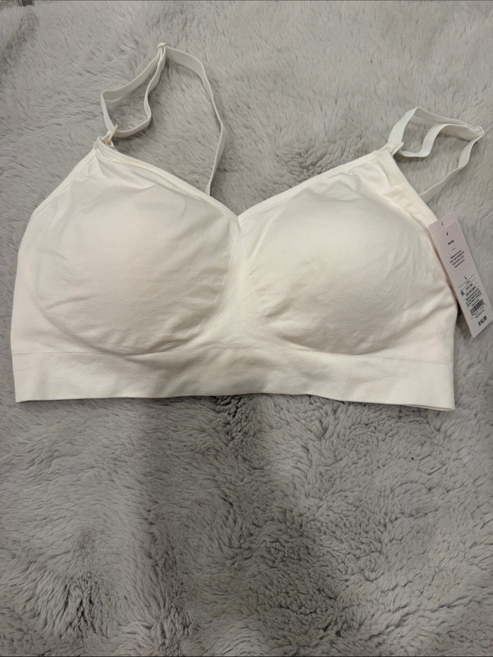 Seamless White Everyday Nursing Bralette Auden Large